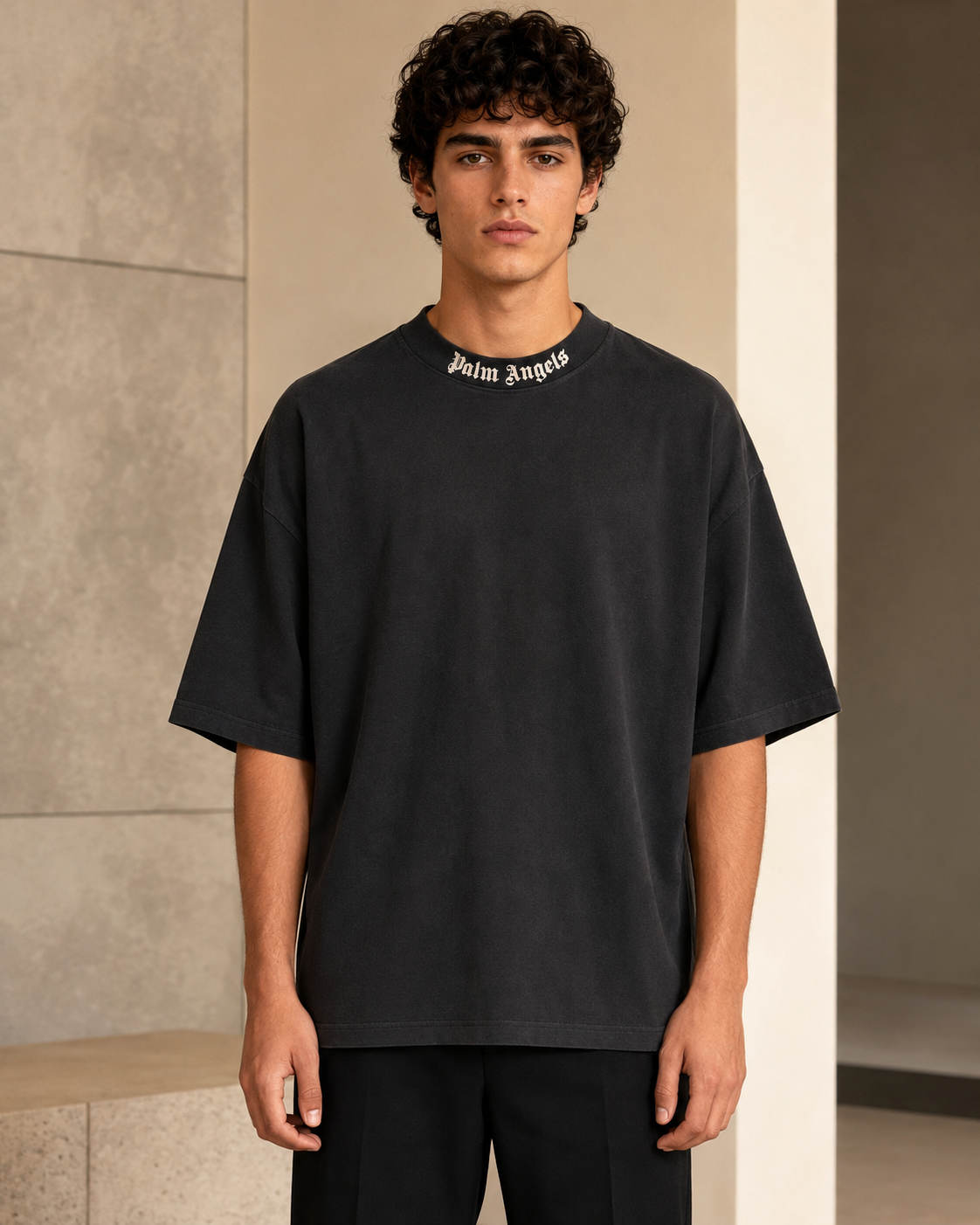 GATSBY Mens Oversized T-shirt G113 Black