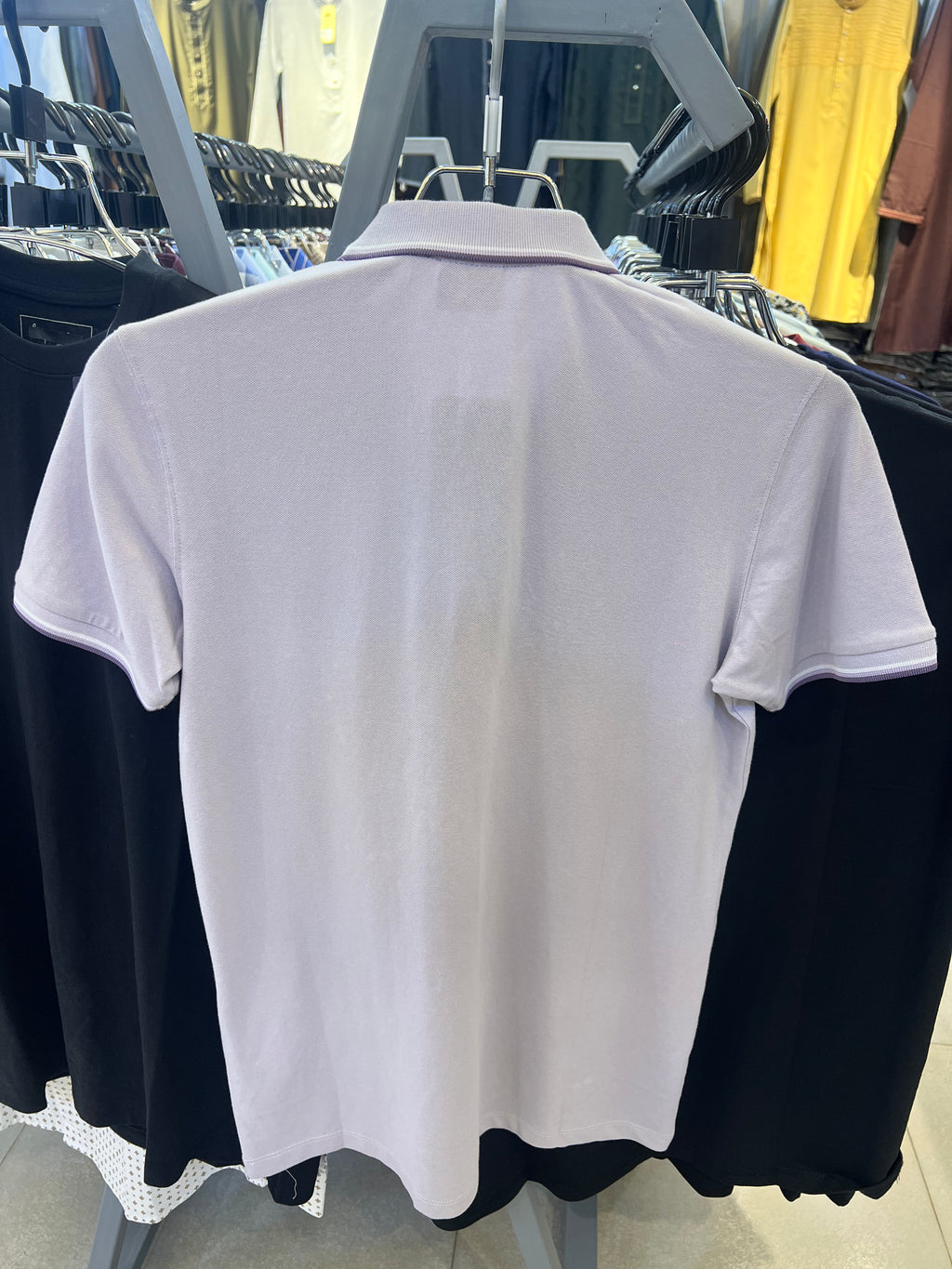 GATSBY Mens Polo T-shirt celio Light Lavender Pastel 4012