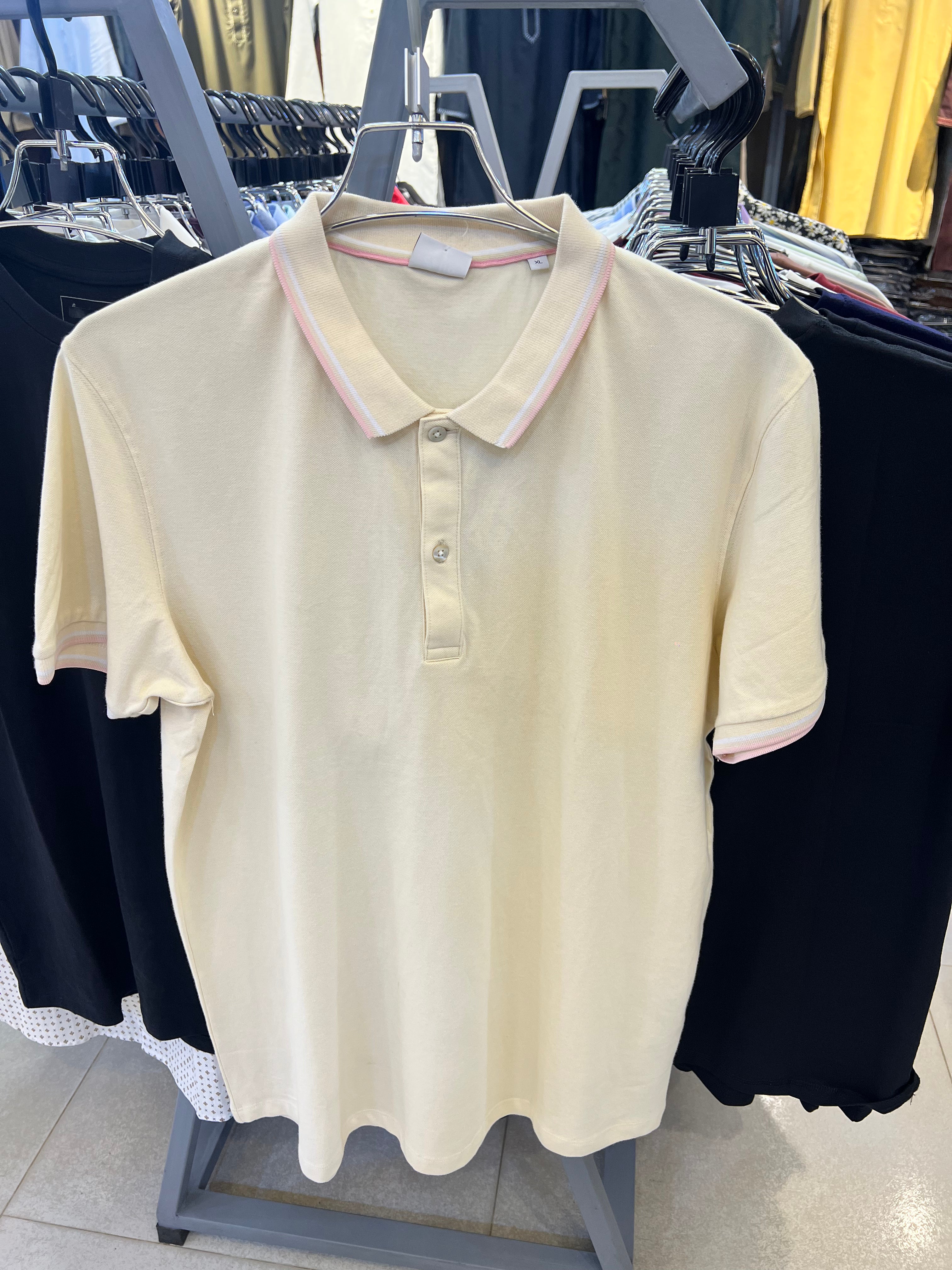 GATSBY Mens Polo T-shirt celio Cream White 4010