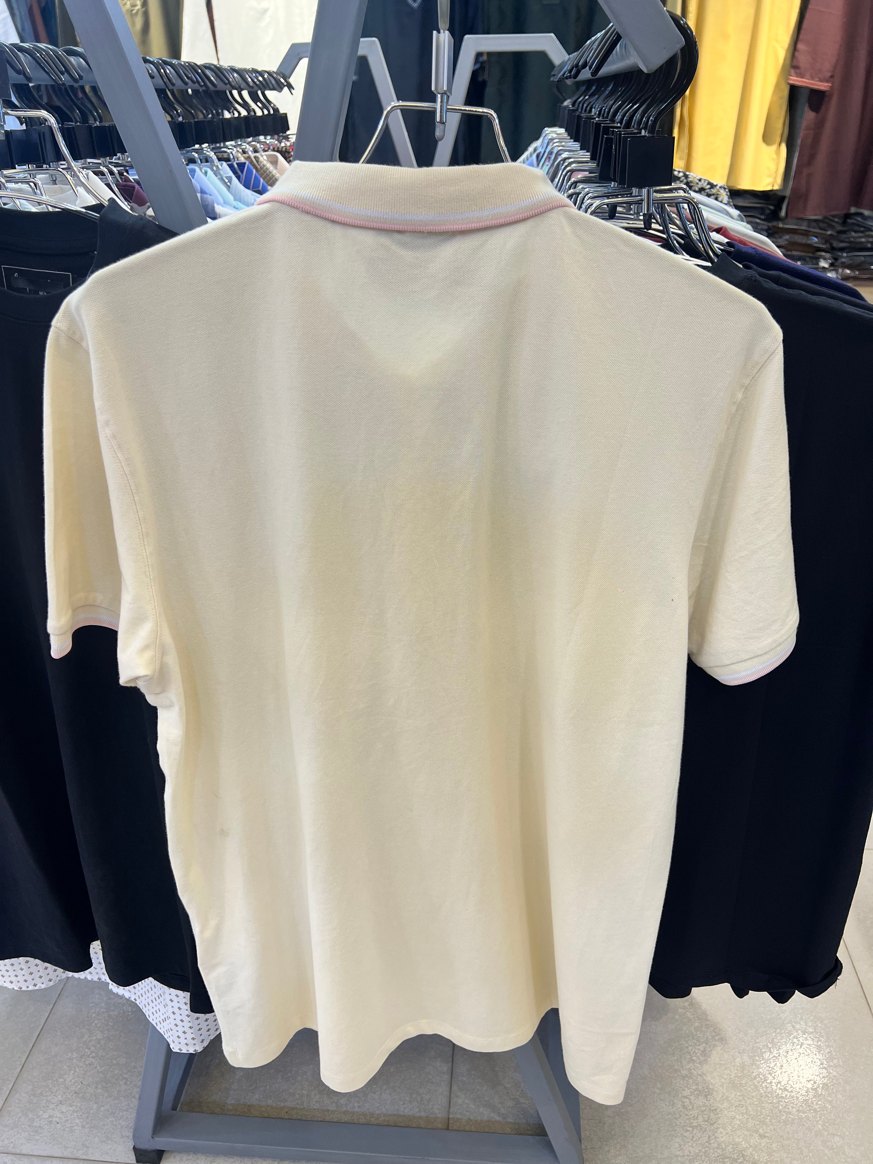 GATSBY Mens Polo T-shirt celio Cream White 4010