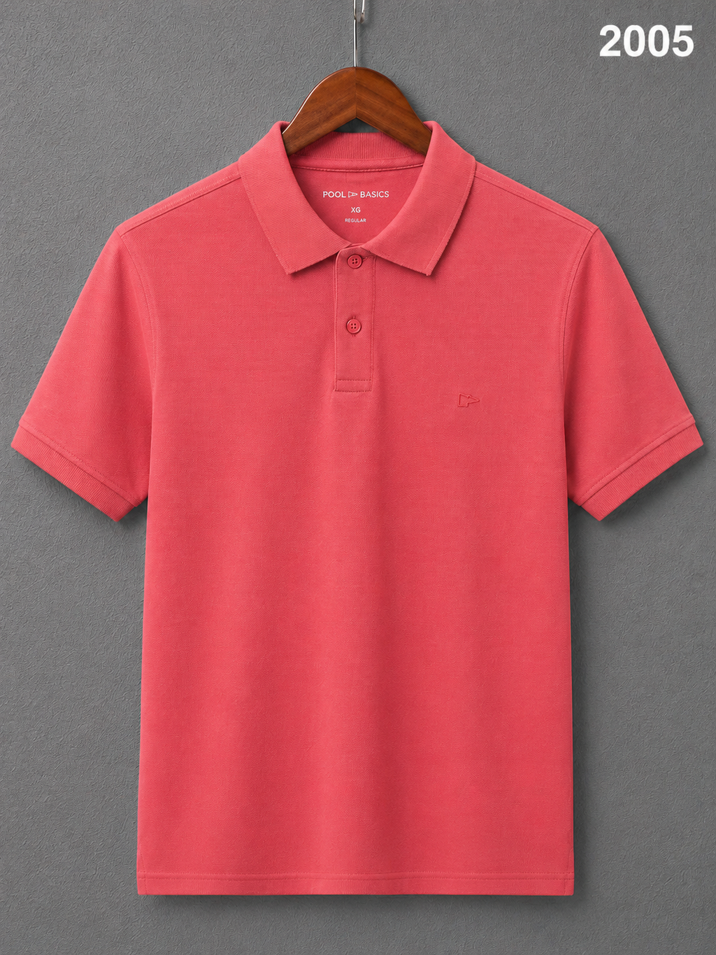 GATSBY Mens Polo T-shirt Poolbasics Coral Pink 2005