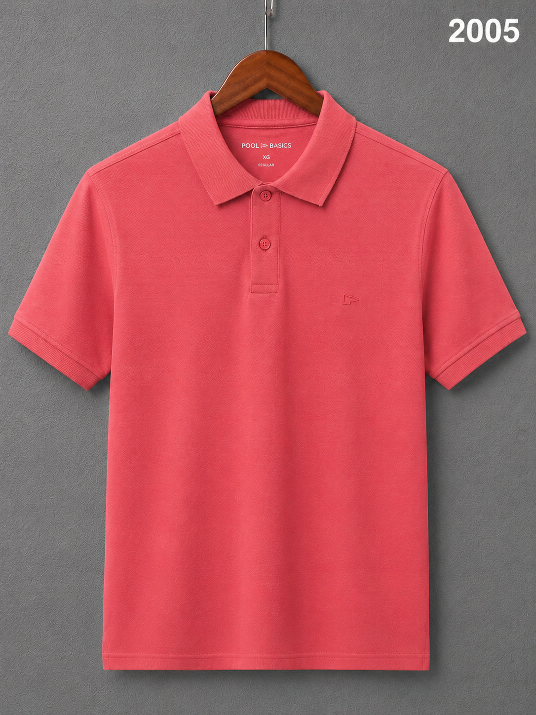 GATSBY Mens Polo T-shirt Poolbasics Coral Pink 2005