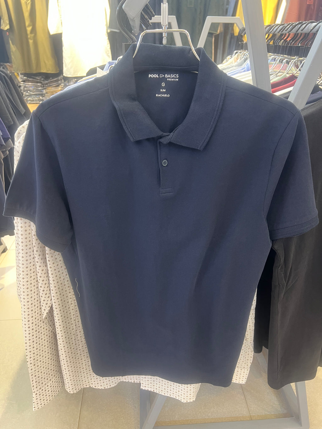 GATSBY Mens Polo T-shirt Dark Navy Poolbasics 4020