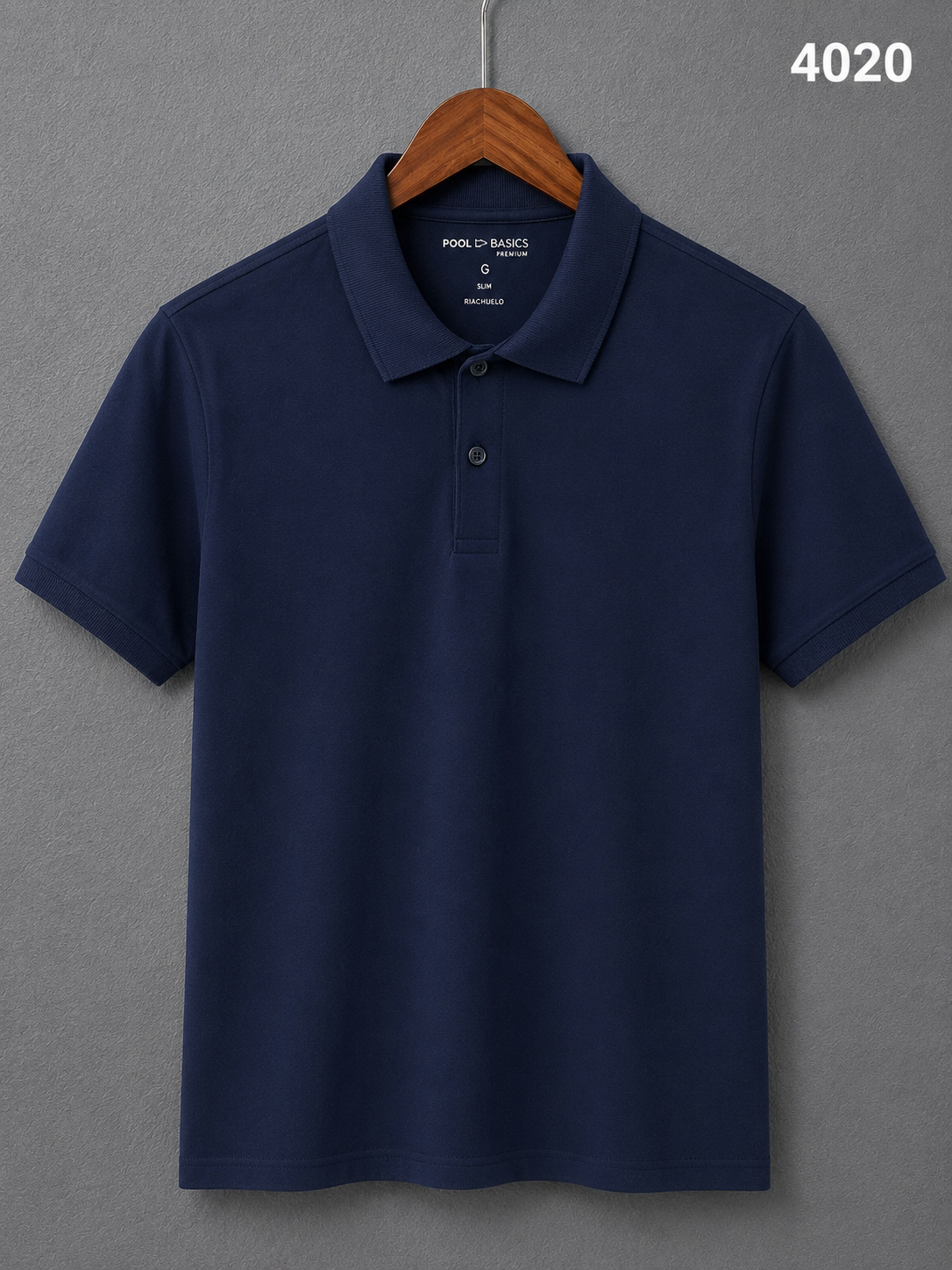 GATSBY Mens Polo T-shirt Dark Navy Poolbasics 4020