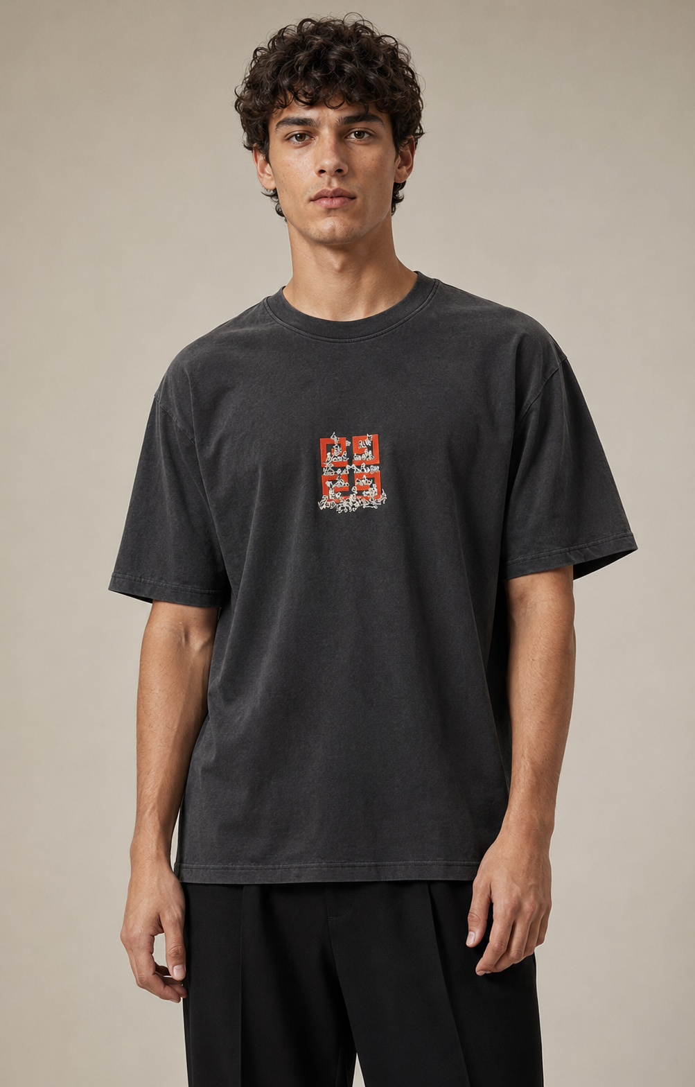 GATSBY Mens Oversized T-shirt _Givenchy G118 Black
