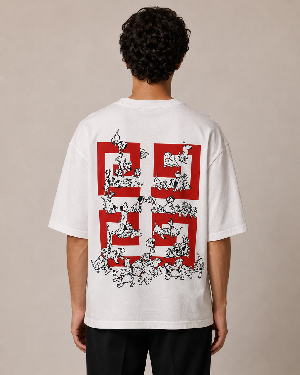 GATSBY Mens Oversized T-shirt _Givenchy G117 White