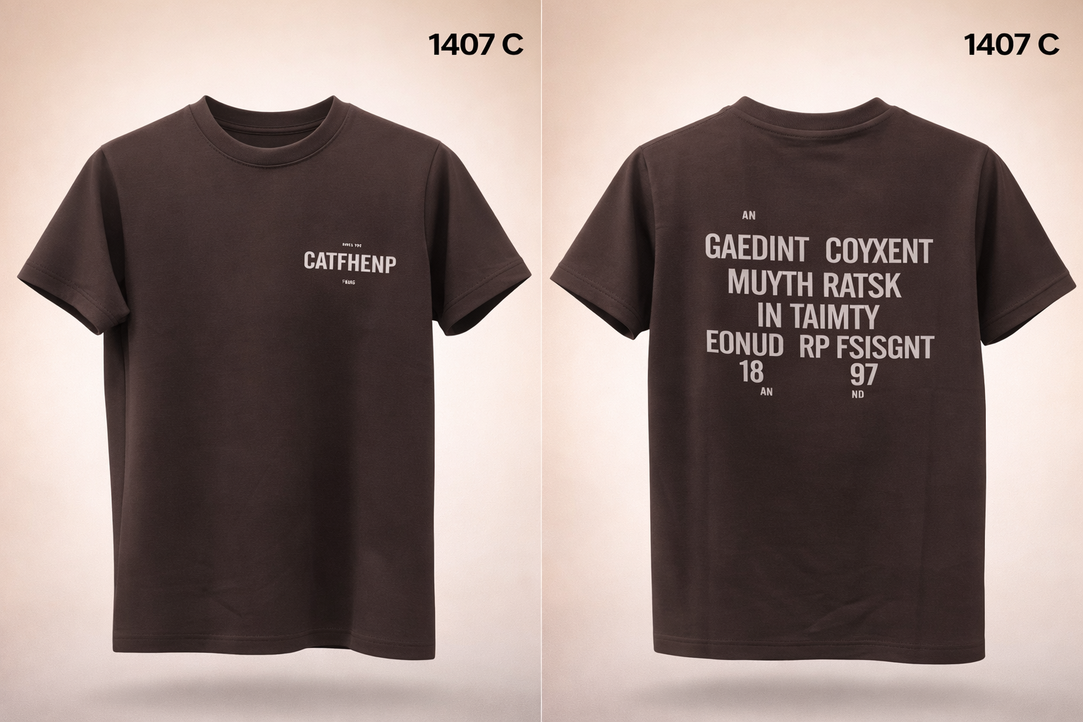 Gatsby Typography Printed T-Shirt for Men – Premium Cotton Regular Fit 1407 C- coffie