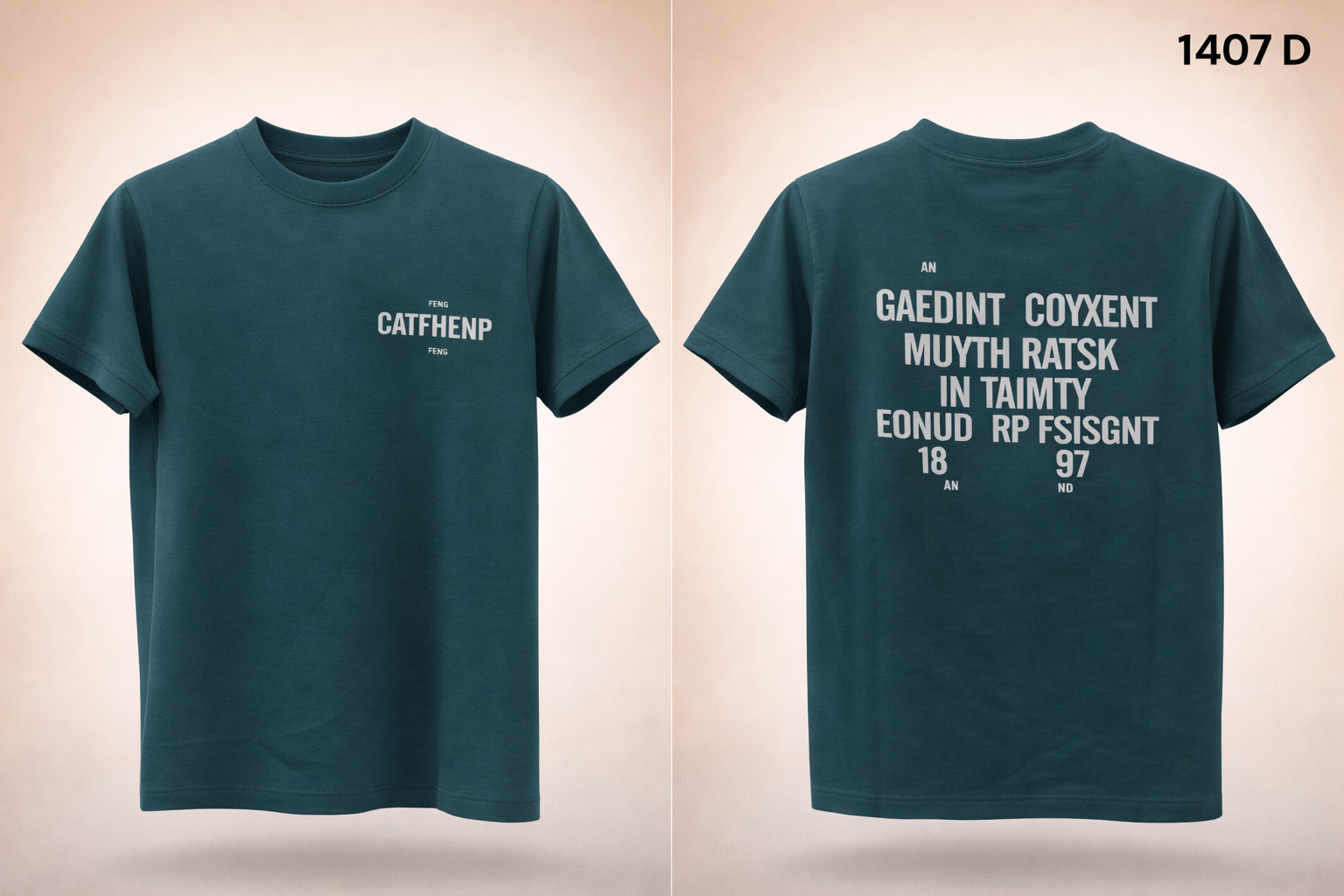 Gatsby Typography Printed T-Shirt for Men – Premium Cotton Regular Fit 1407 D- green