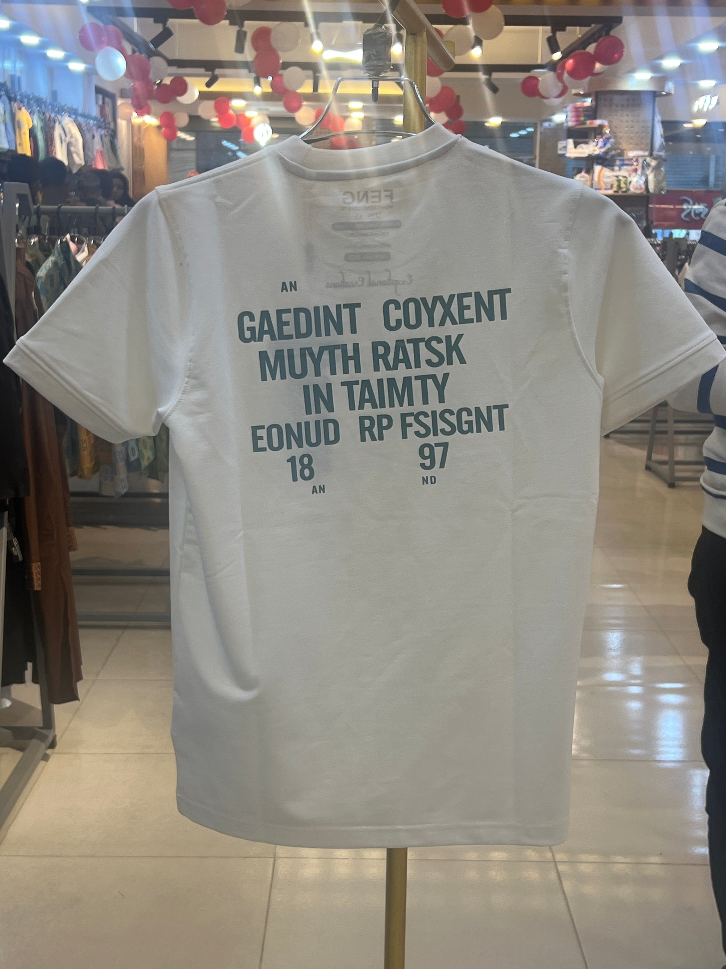 Gatsby Typography Printed T-Shirt for Men – Premium Cotton Regular Fit 1407 WHITE