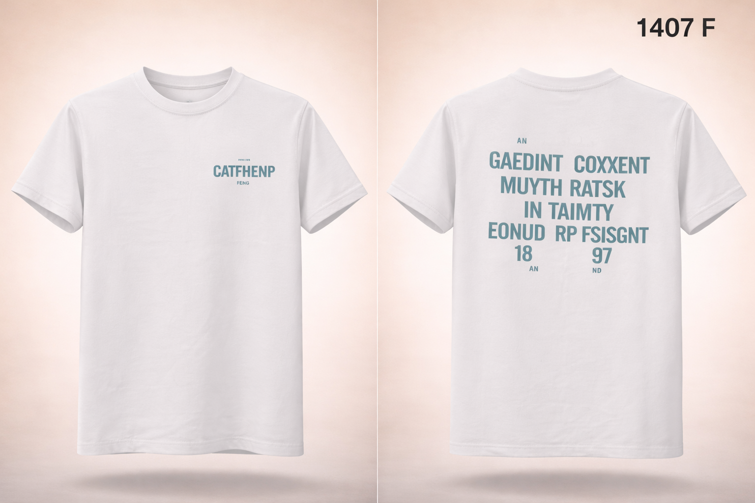 Gatsby Typography Printed T-Shirt for Men – Premium Cotton Regular Fit 1407 WHITE