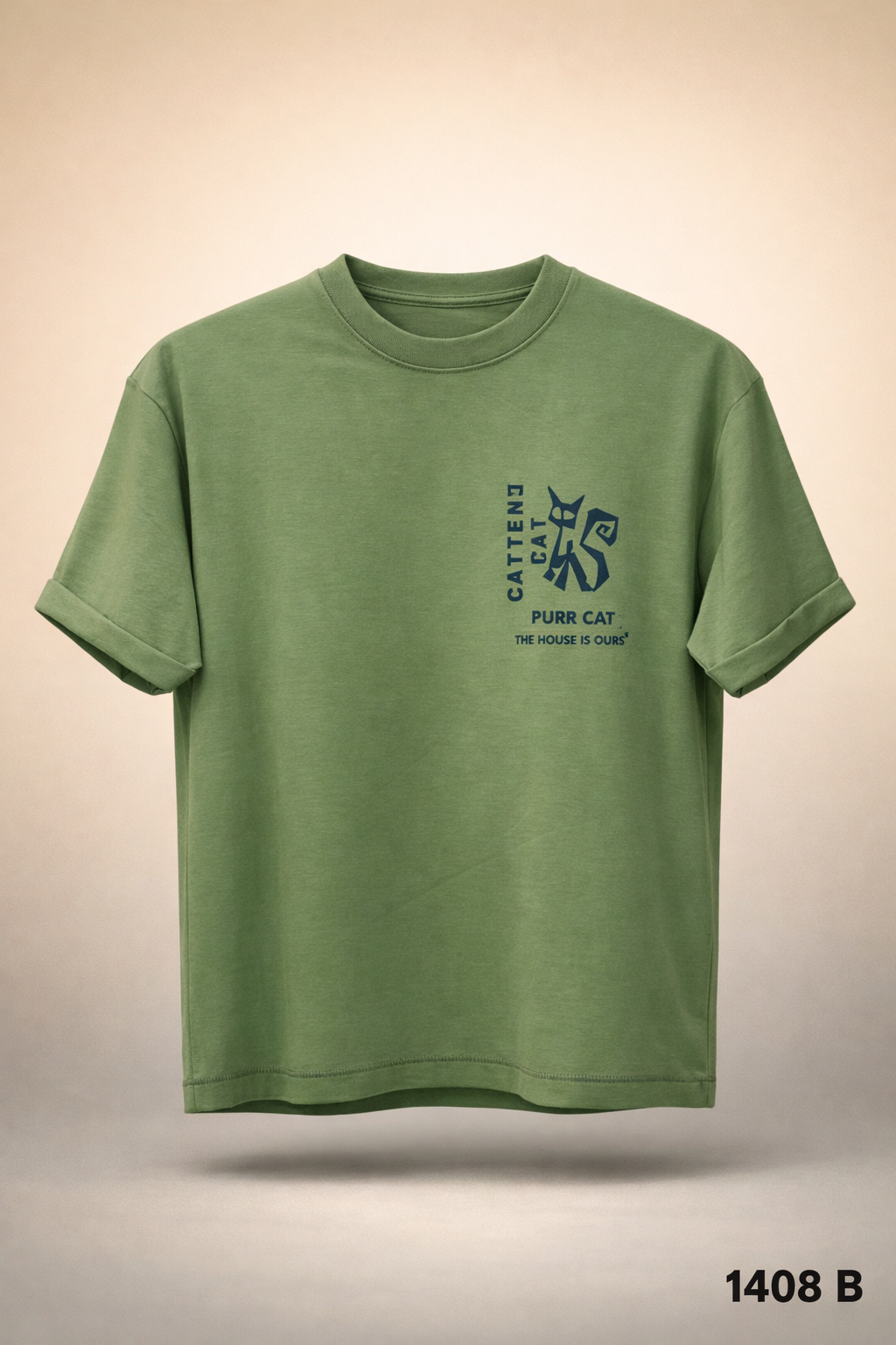 Gatsby Oversized T-Shirt for Men – Premium Stretch Cotton  1408 B  PISTACLC