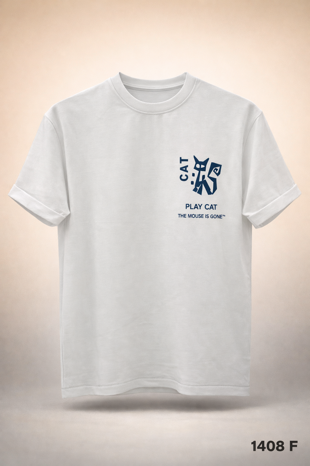 Gatsby Oversized T-Shirt for Men – Premium Stretch Cotton 1408 F  WHITE