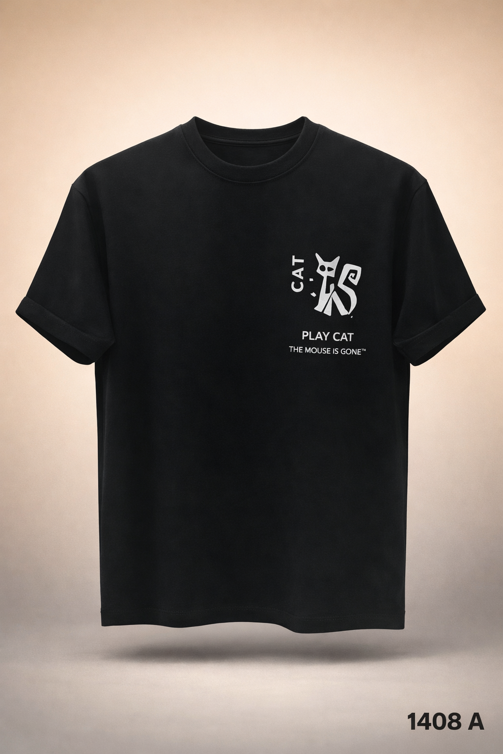 Gatsby Oversized T-Shirt for Men – Premium Stretch Cotton  1408 A black