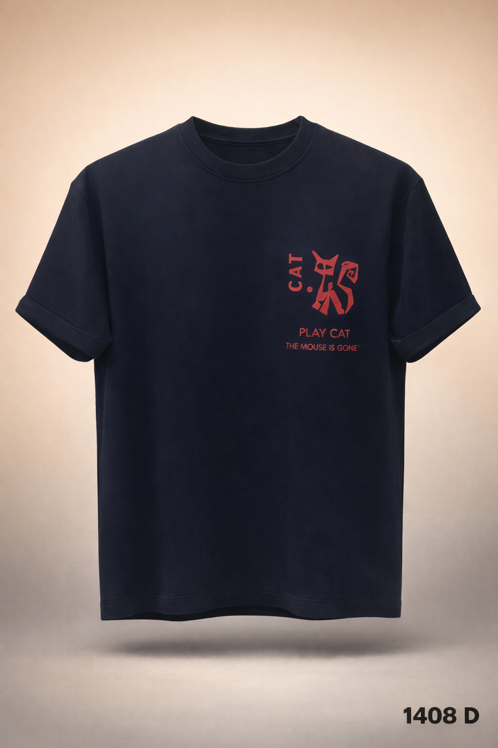 Gatsby Oversized T-Shirt for Men – Premium Stretch Cotton 1408 D NAVY