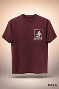 Gatsby Typography Printed T-Shirt for Men – Premium Cotton Regular Fit 1409 A- MAROON