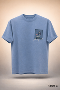 Gatsby Typography Printed T-Shirt for Men – Premium Cotton Regular Fit 1409 C- BABY BLUE
