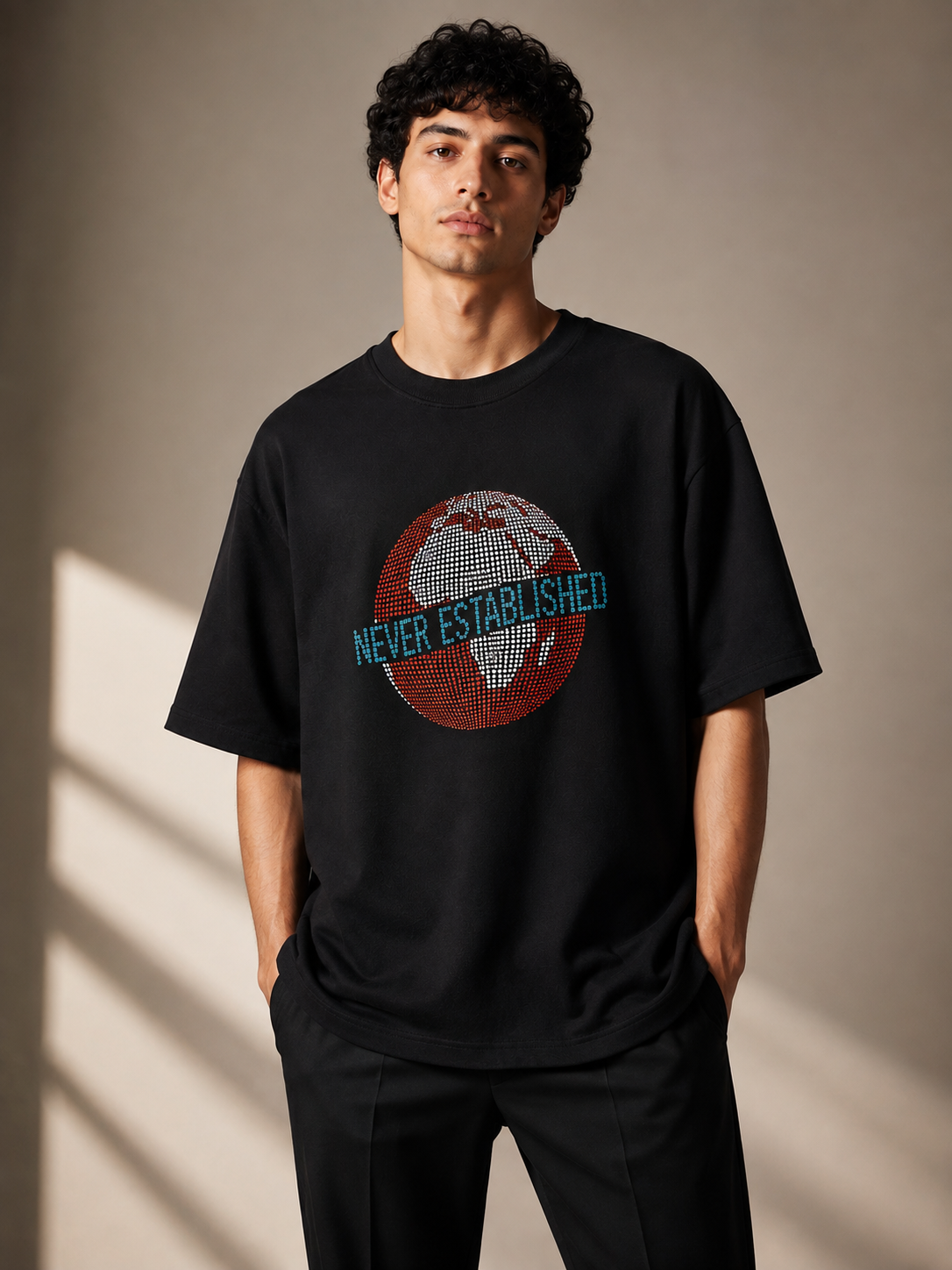 GATSBY Mens Oversized T-shirt _Review G121 Black