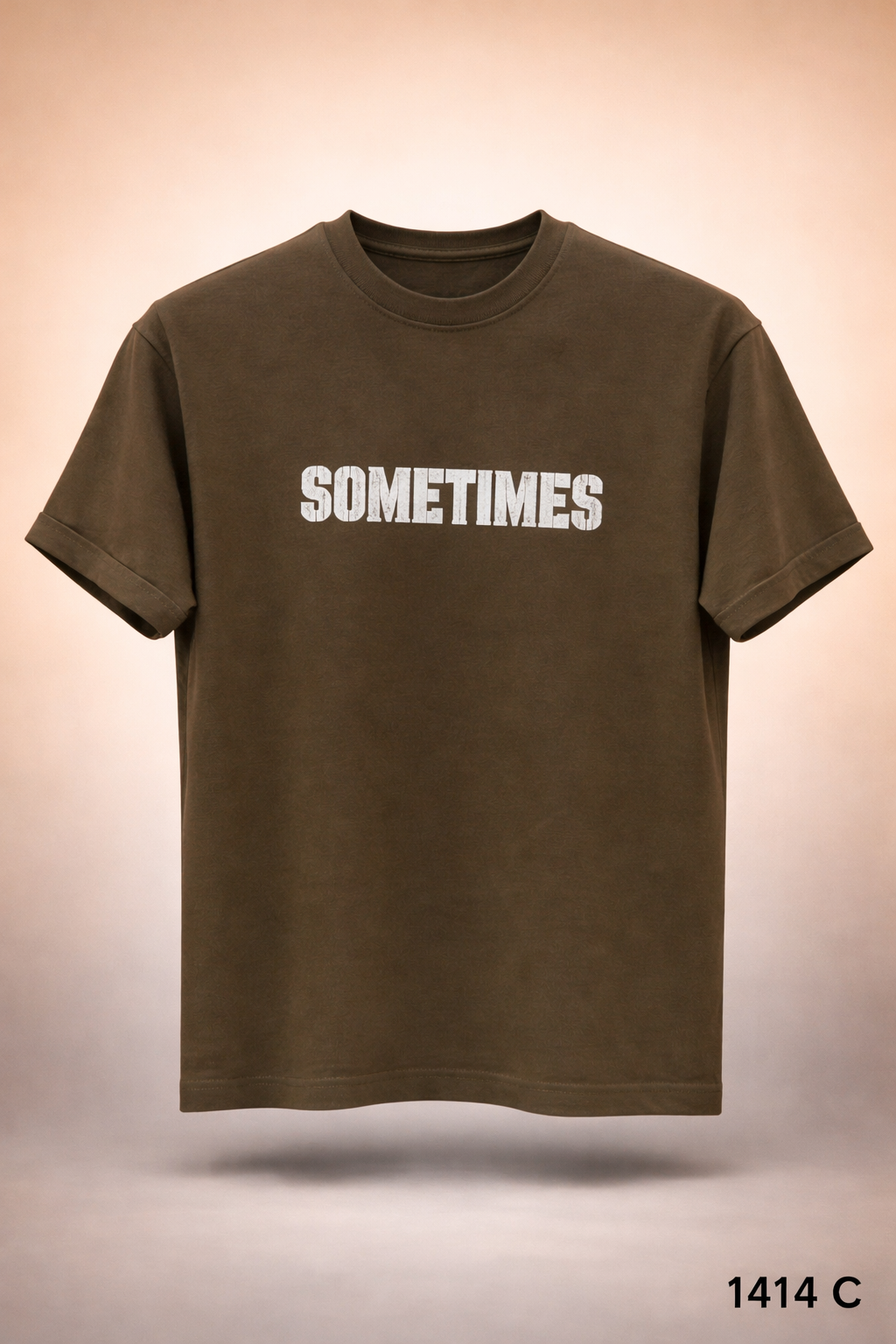 Gatsby Typography Printed T-Shirt for Men – Premium Cotton Regular Fit 1414 C-COFFIE