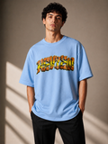 GATSBY Mens Oversized T-shirt _Review G122 Sky