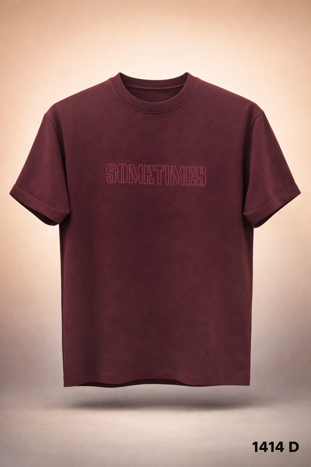 Gatsby Typography Printed T-Shirt for Men – Premium Cotton Regular Fit 1414 D-MAROON