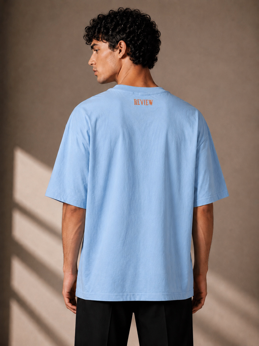 GATSBY Mens Oversized T-shirt _Review G122 Sky