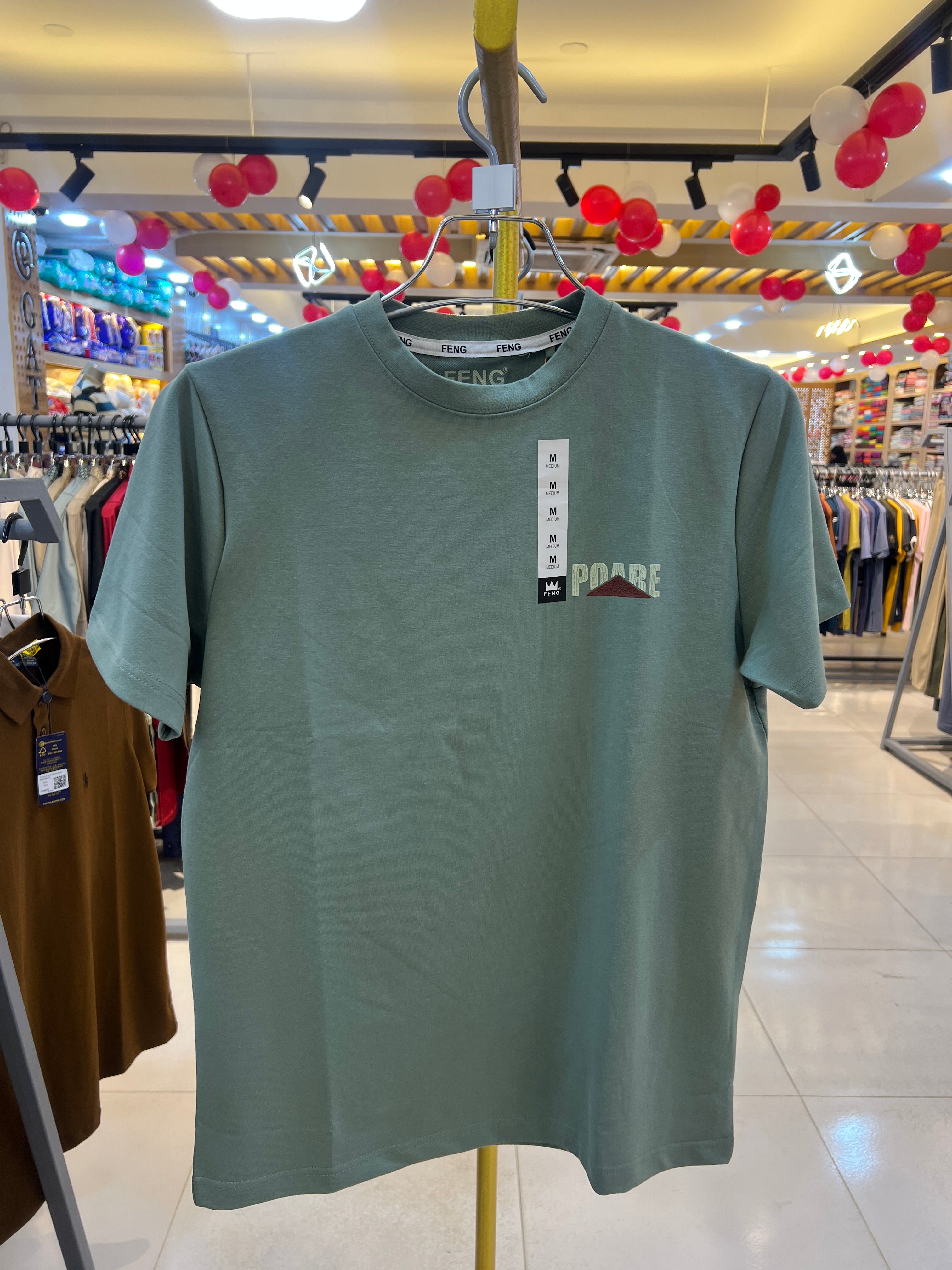 Gatsby Typography Printed T-Shirt for Men – Premium Cotton Regular Fit 1417 E- light gre