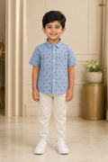 Boys Premium Print Short Sleeve Shirt-BS21