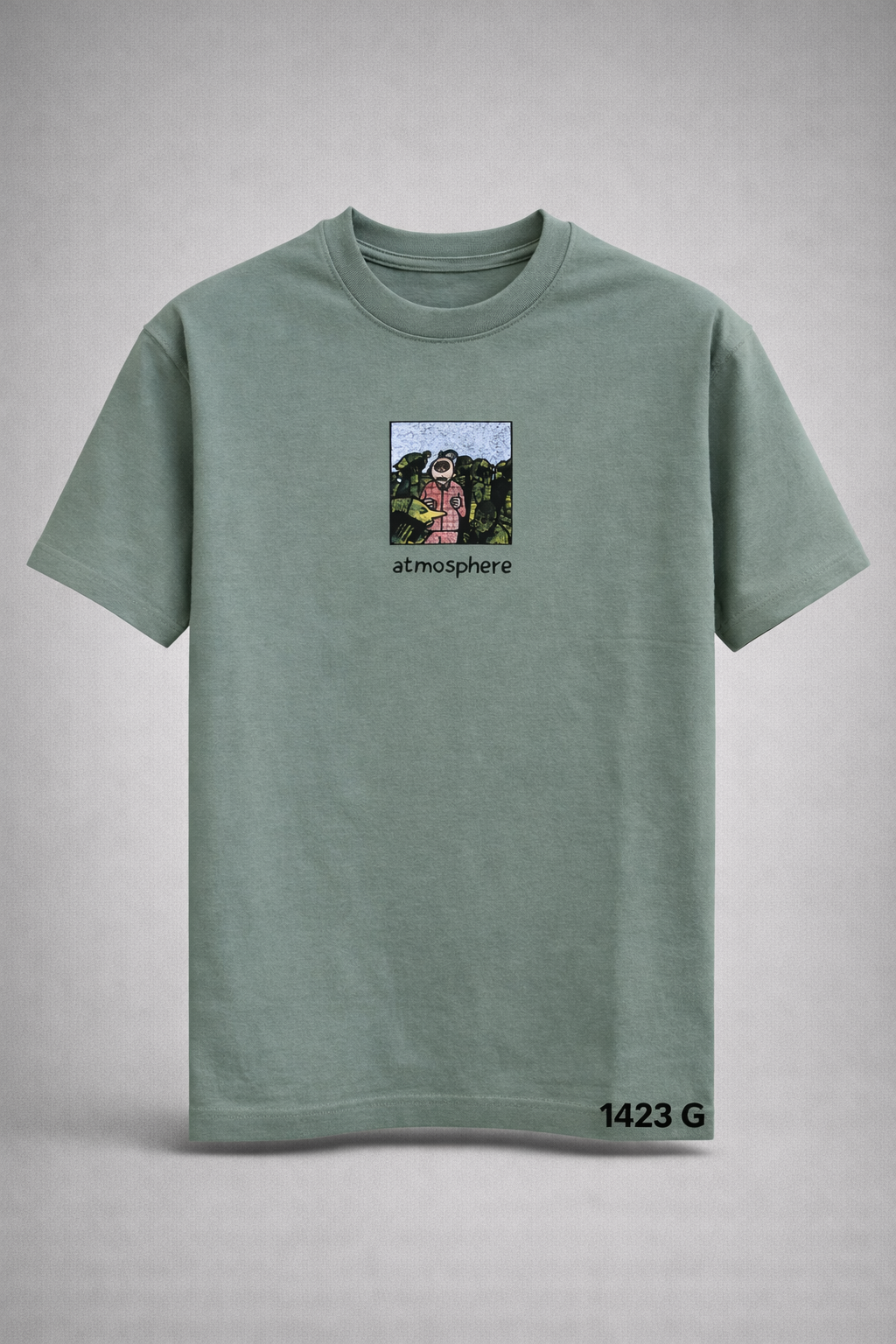 Gatsby Oversized T-Shirt for Men – Premium Stretch Cotton 1423 GREEN