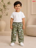 Kids Cartoon Print Wide Leg Pants-BS25