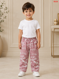 Kids Cartoon Print Wide Leg Pants-BS26