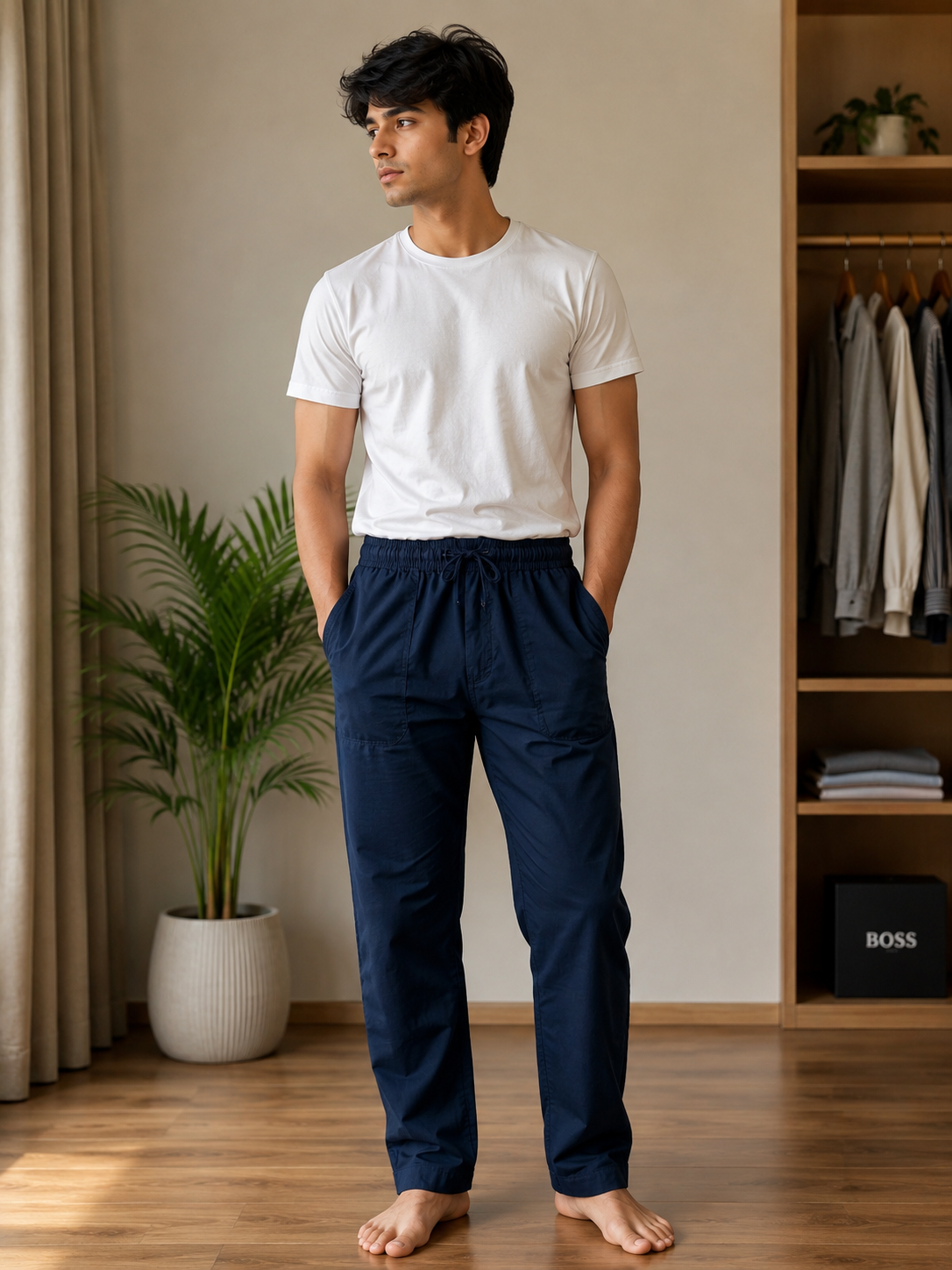 GATSBY Mens Summer Trouser _Next G132 Navy