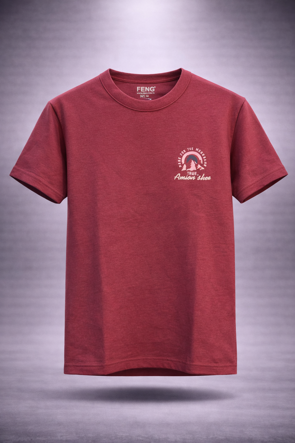 Gatsby Typography Printed T-Shirt for Men – Premium Cotton Regular Fit - 1424  RED