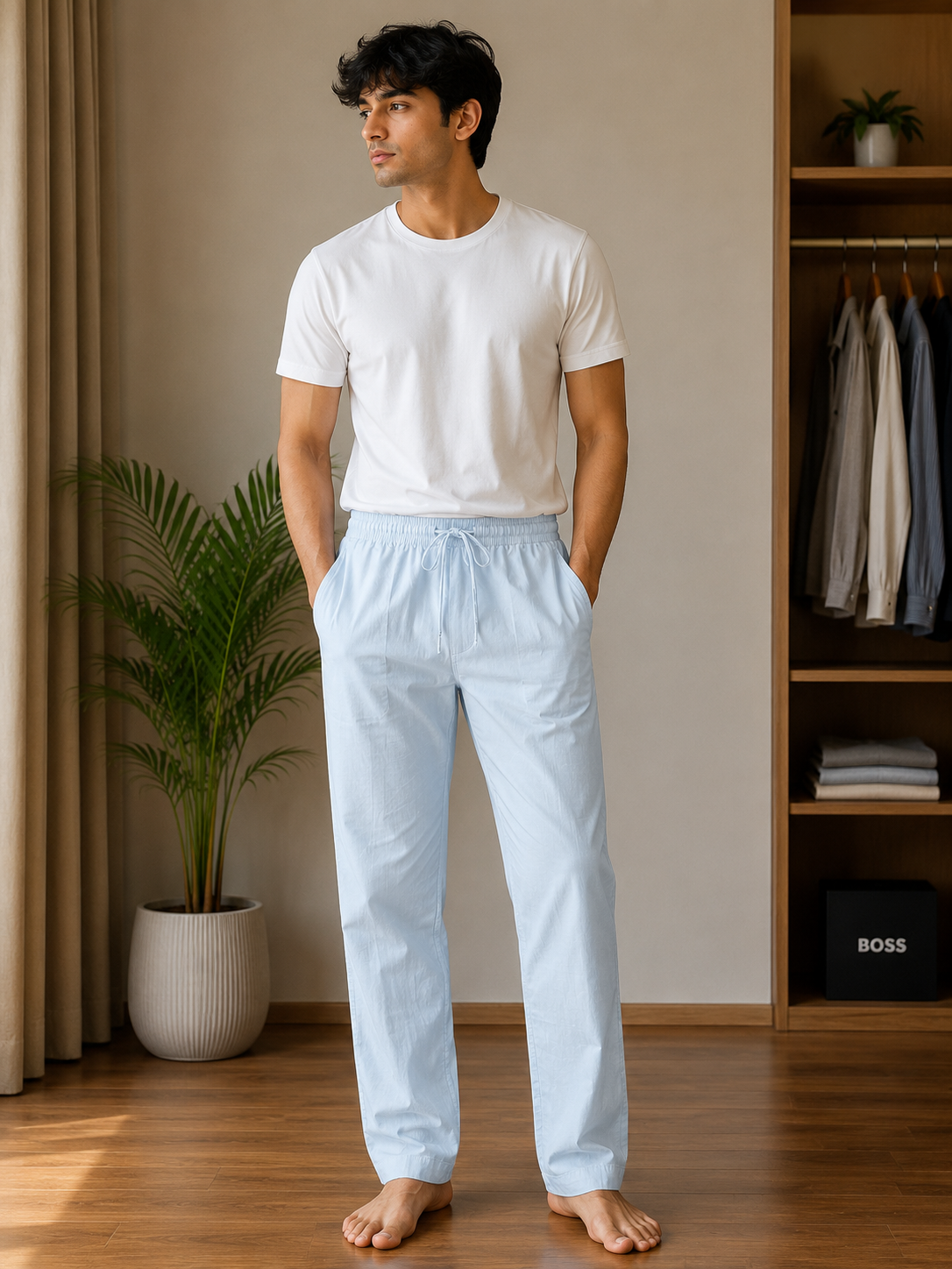 GATSBY Mens Summer Trouser _Next G134 Sky