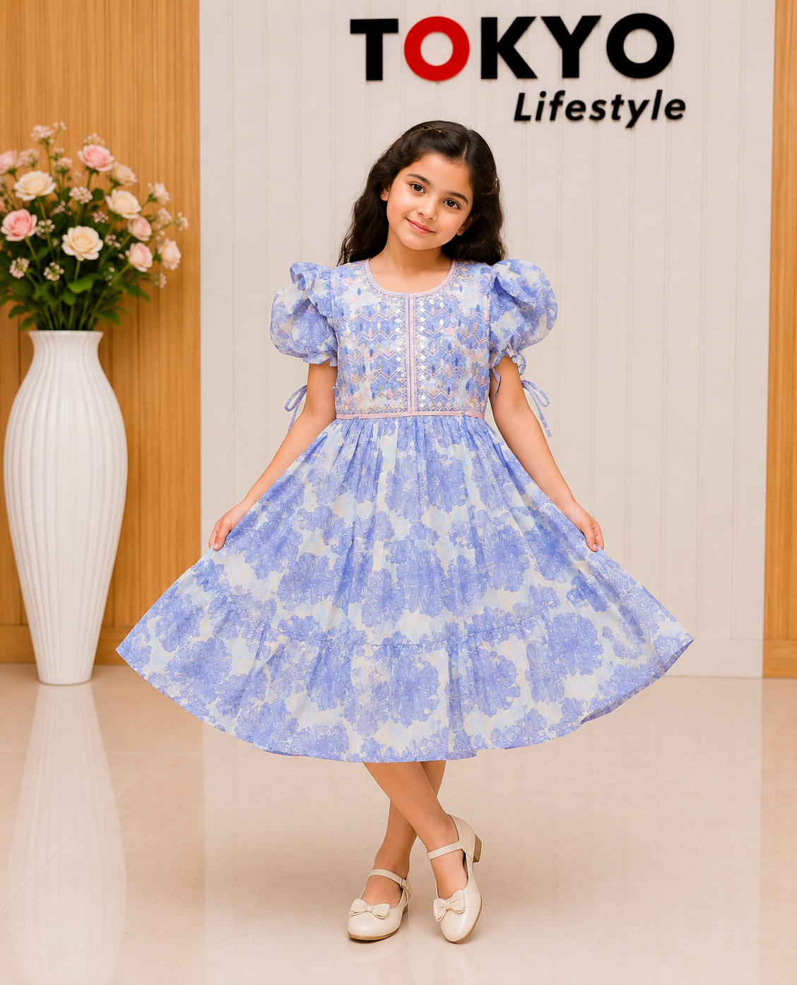 Baby Girls Floral Printed  Dress 256