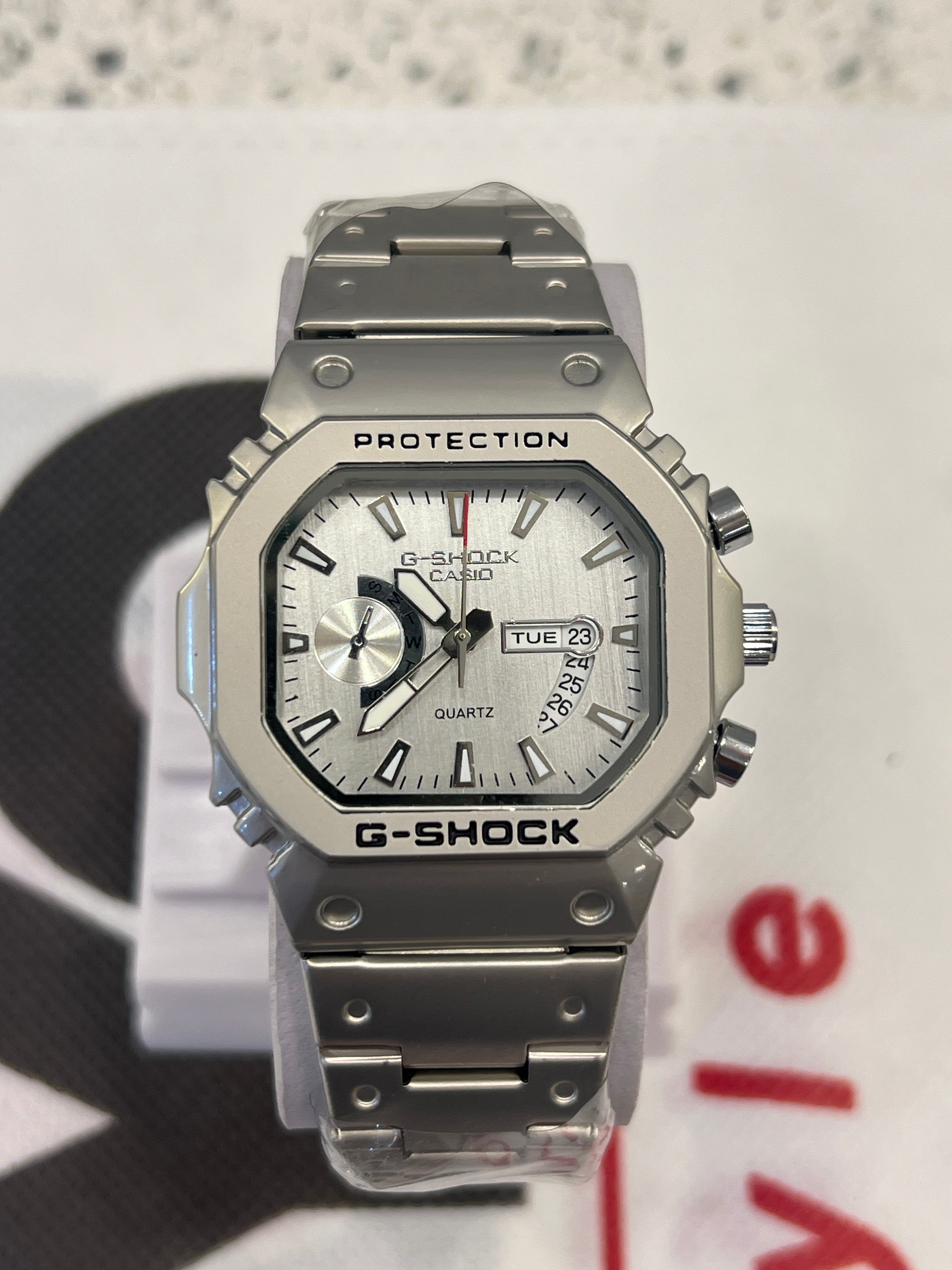 Casio G-Shock Silver Steel Protection Edition Watch G-S S12