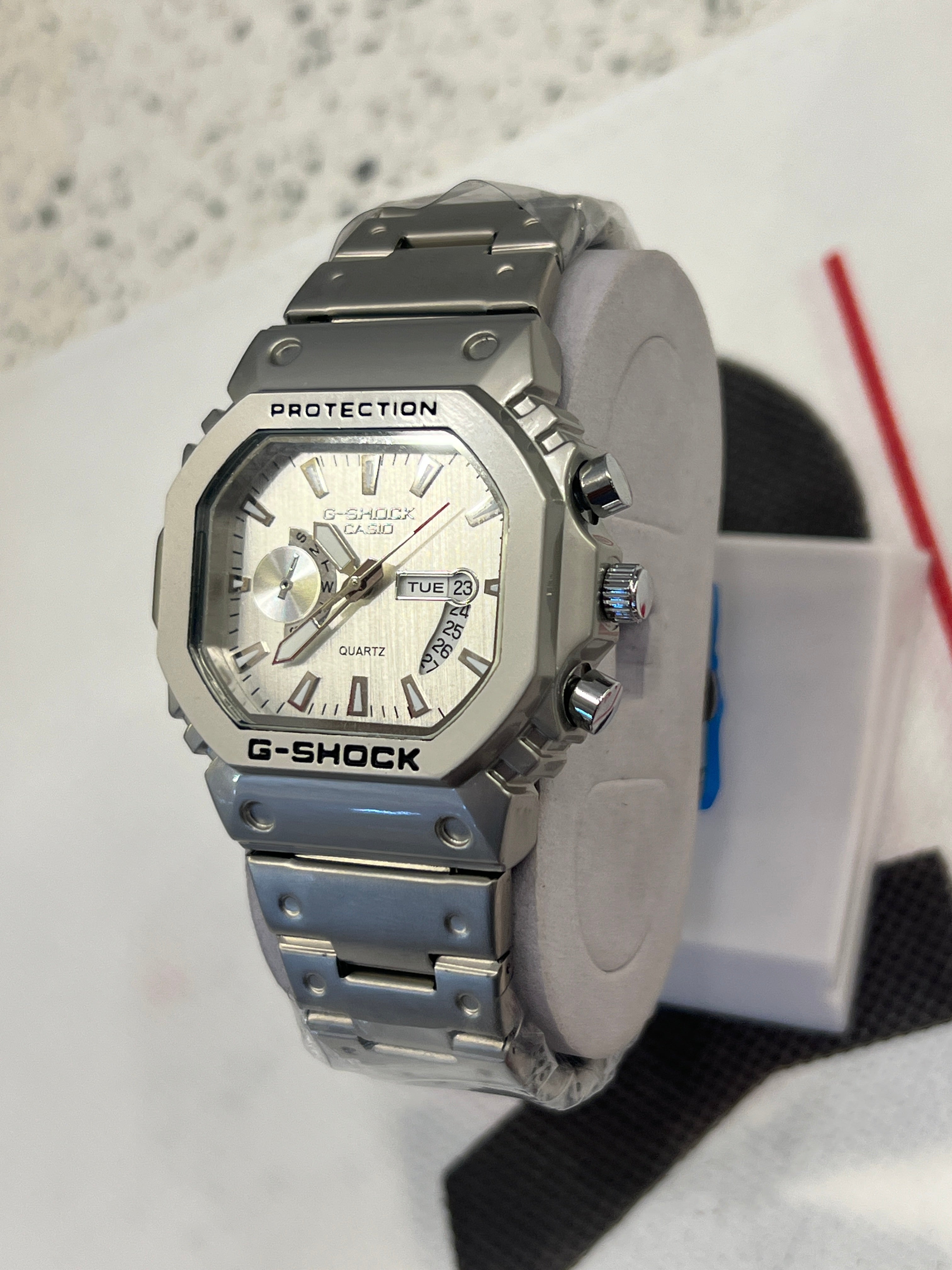 Casio G-Shock Silver Steel Protection Edition Watch G-S S12