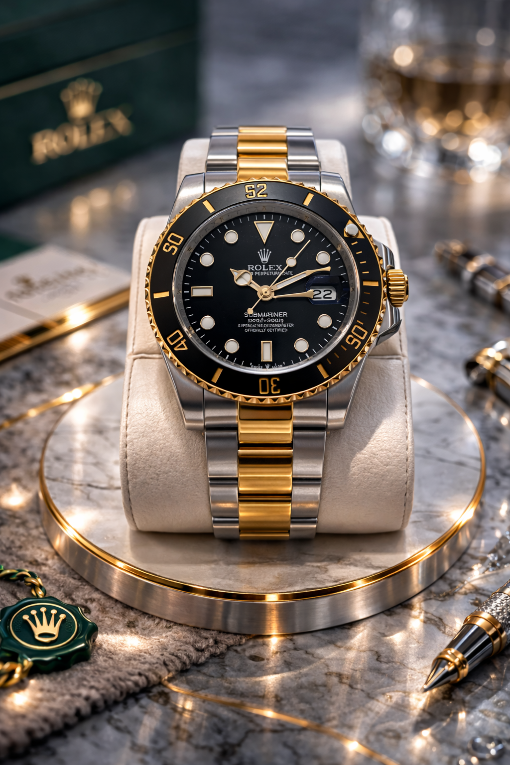 RG18 Rolex Submariner Oyster Perpetual Date Two-Tone Gold & Steel Watch