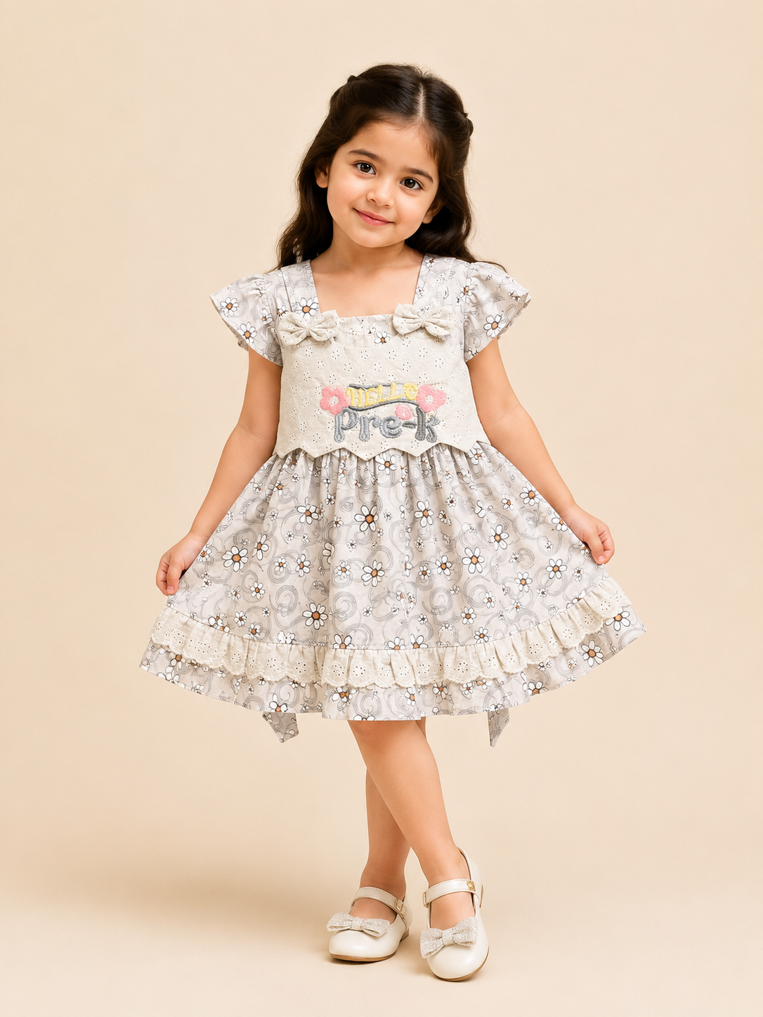Girls Floral Dress Set with Bloomer 205