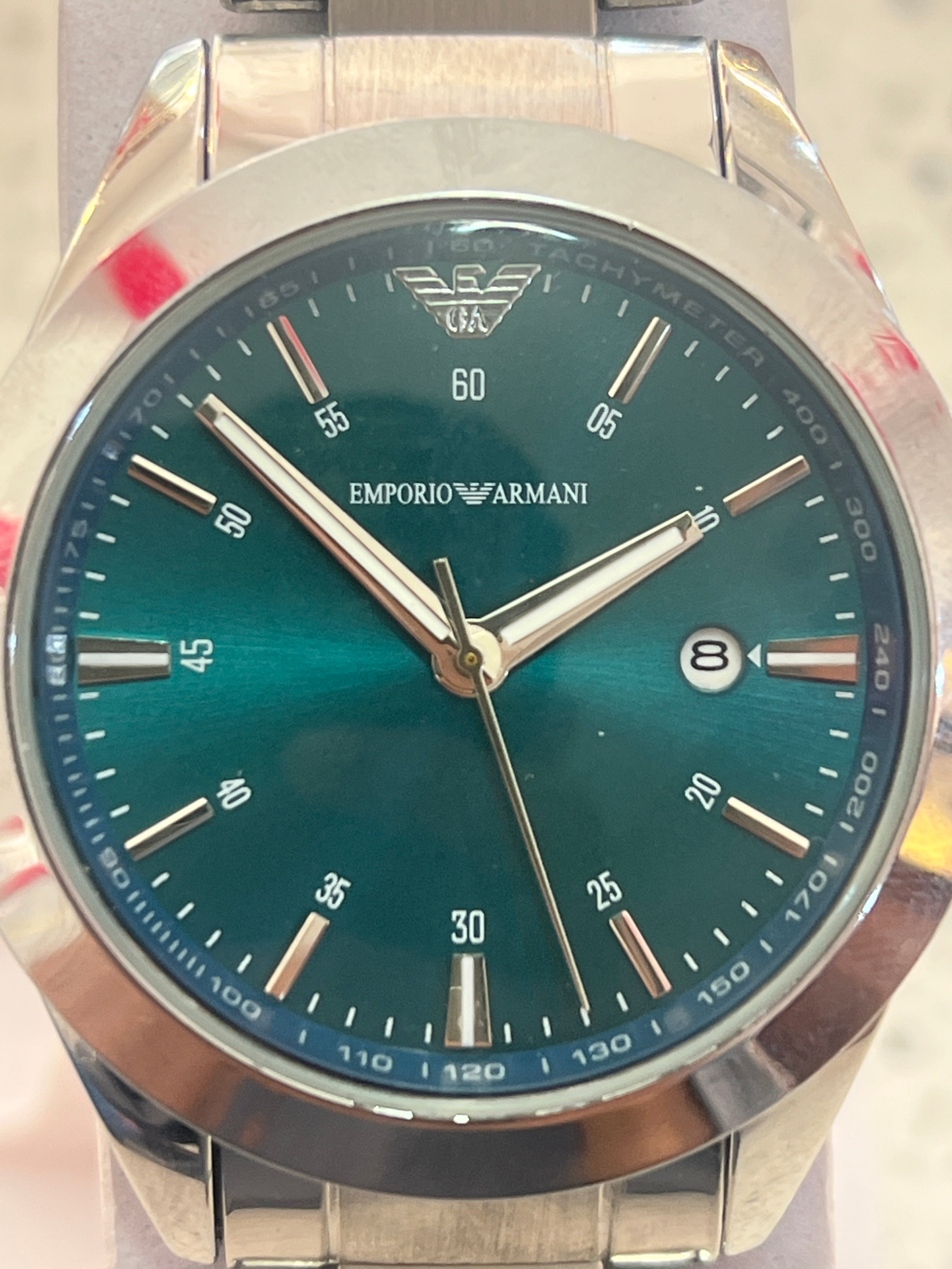 AS21 Emporio Armani Classic Steel Black Dial Quartz Watch