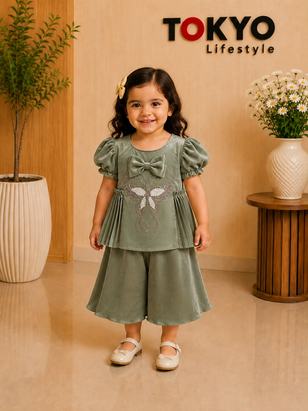 Baby Girls Elegant Embroidered Dress 258