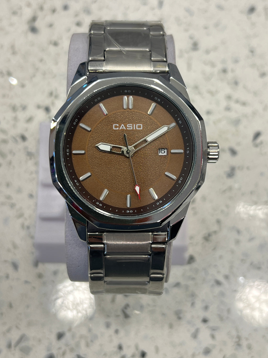 CSC38 Casio Classic Brown Textured Dial