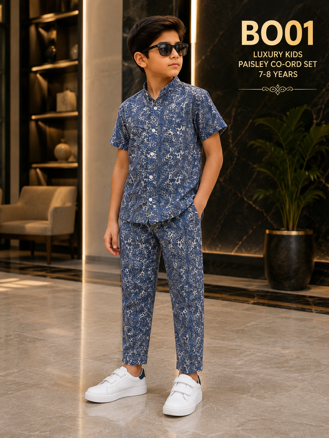 Luxury Kids Paisley Co-Ord Set-BO01