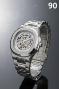 PP90 Nautilus Style Skeleton Dial Stainless Steel Luxury Watch