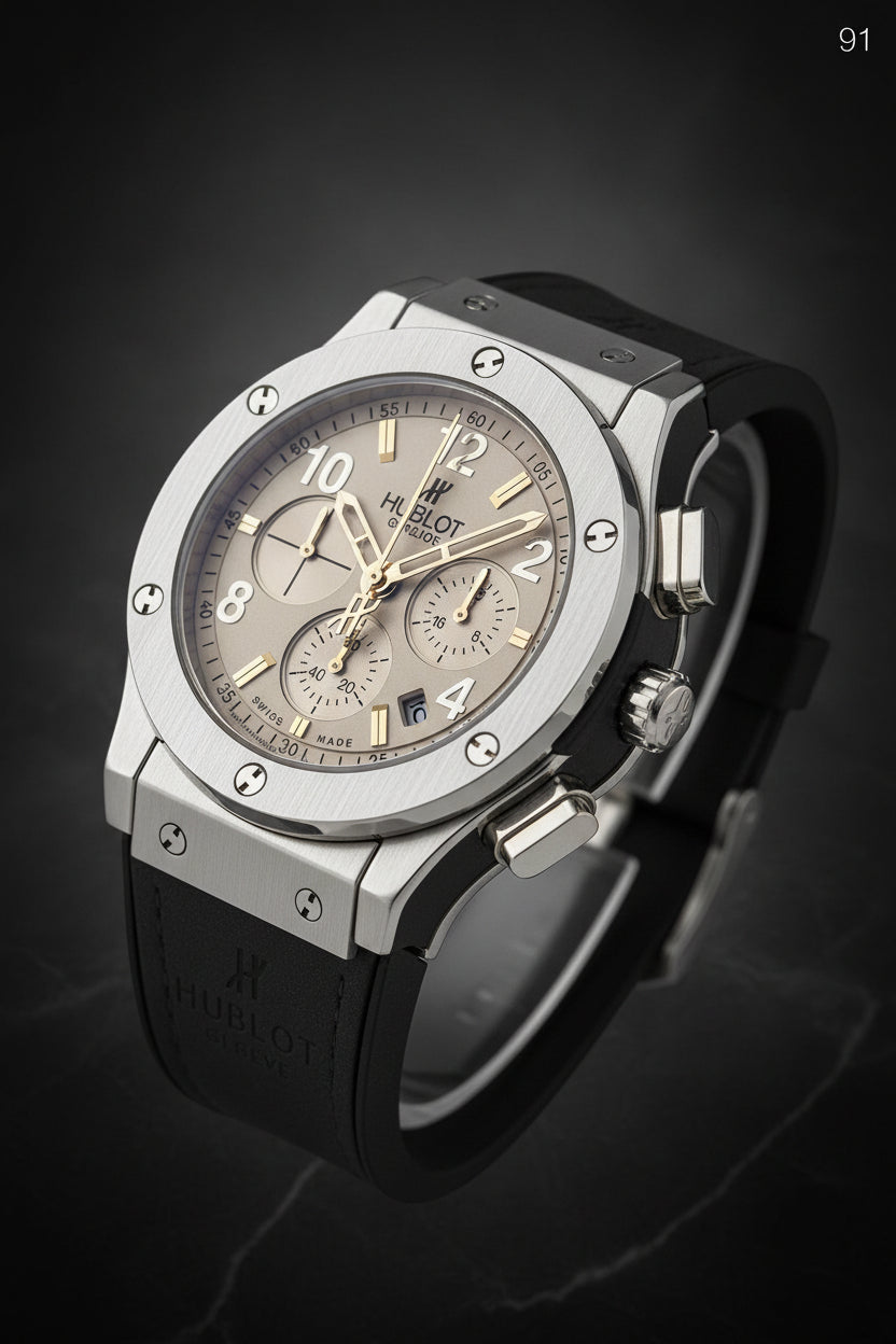 HB91 Chronograph Silver Dial Luxury Men’s Watch