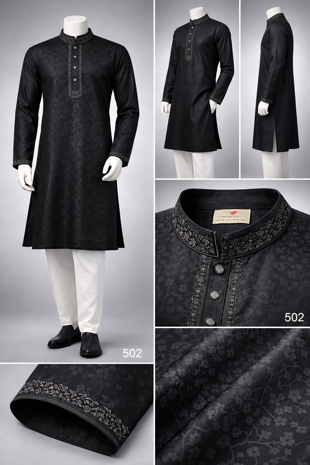 Luxury embroidery Panjabi with premium finish 502