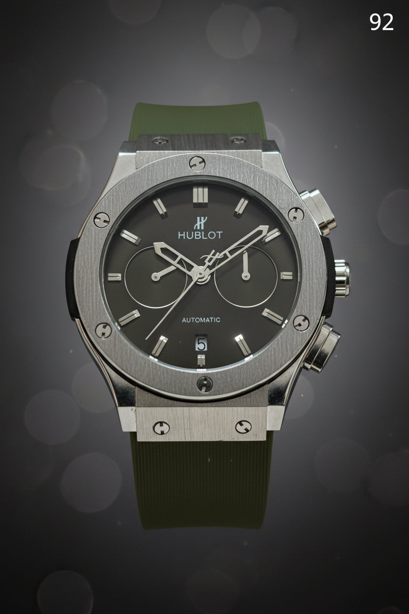 HB92 Chronograph Silver Dial Luxury Men’s Watch