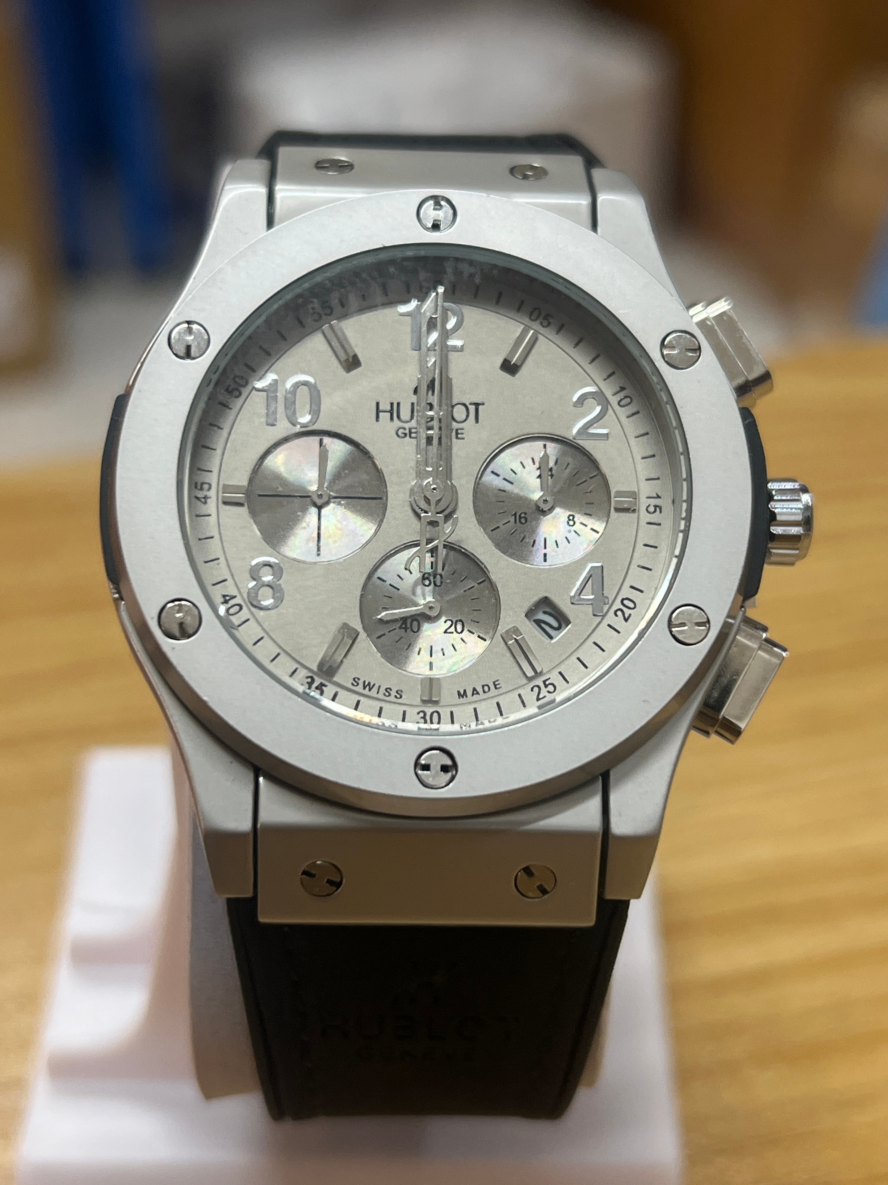 HB93 Chronograph Silver Dial Luxury Men’s Watch