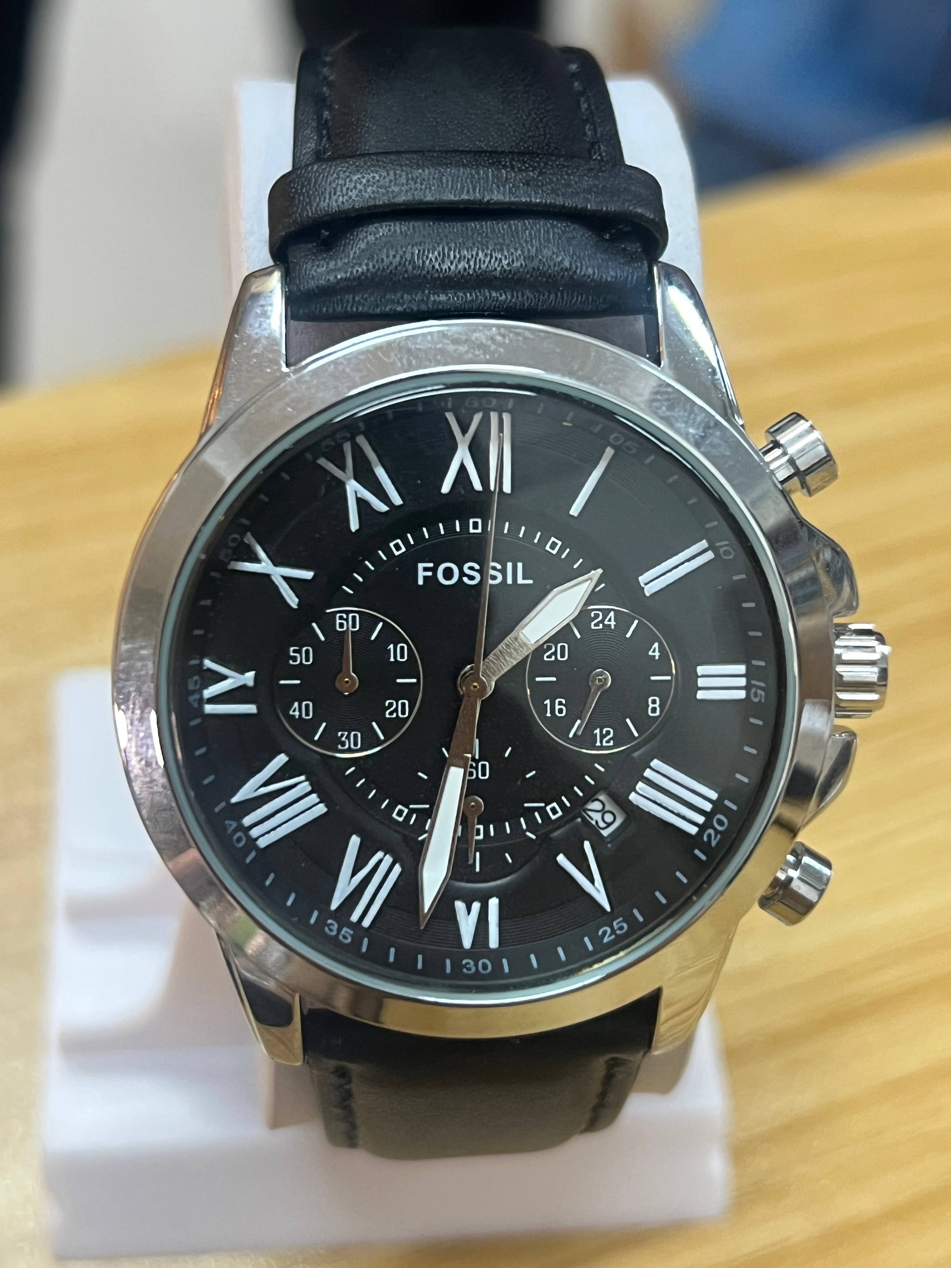 FC97 Chronograph Roman Dial Brown Leather Strap Watch