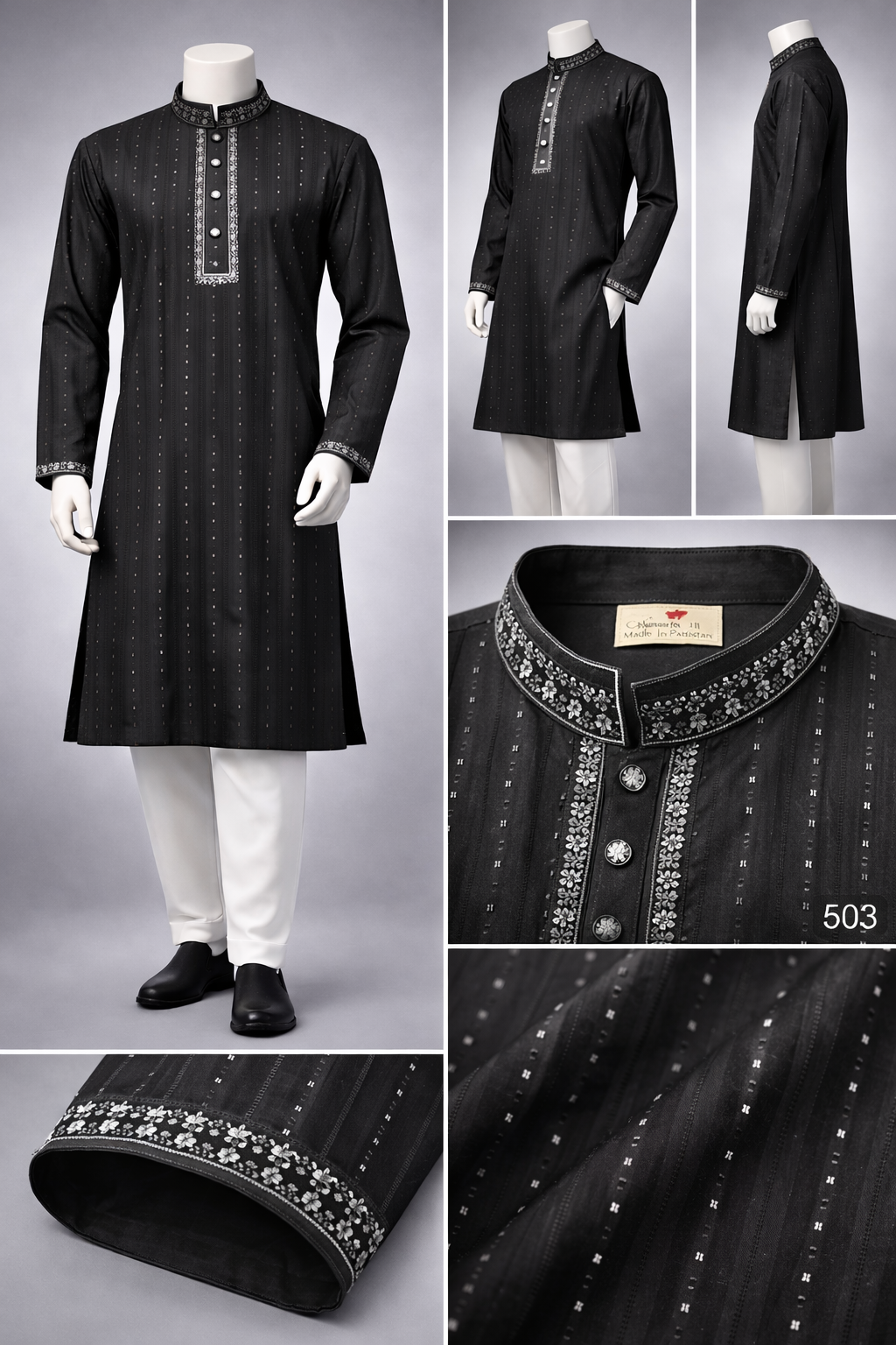 Luxury embroidery Panjabi with premium finish 503