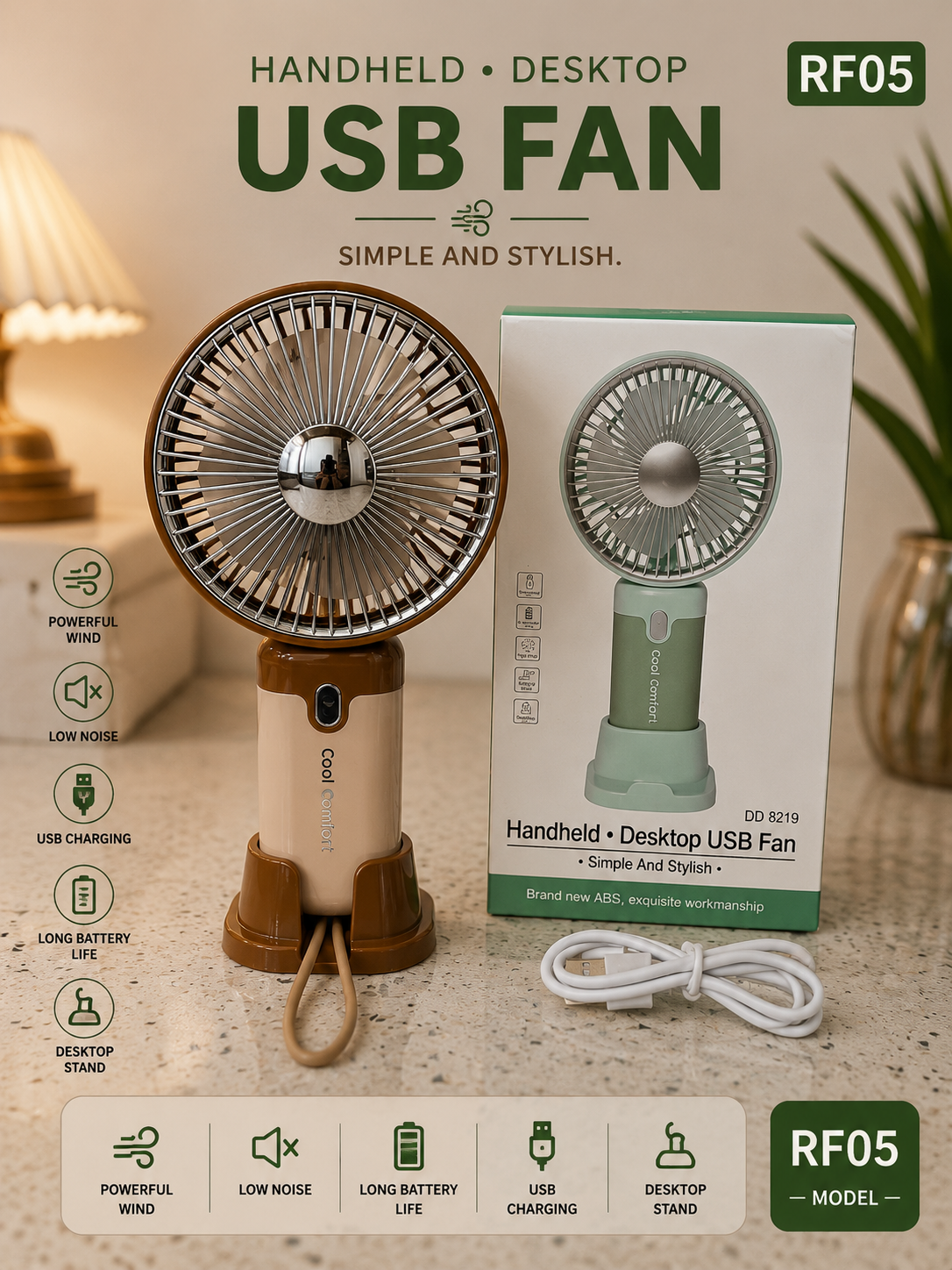Rechargeable Mini Handheld Fan-RF05